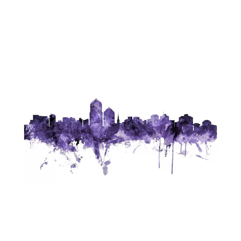 Albuquerque, New Mexico Skyline by Michael Tompsett - Wrapped Canvas Gallery-Wrapped Canvas Giclée