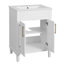 24" Bathroom Vanity with Integrated Ceramic Sink-125971631