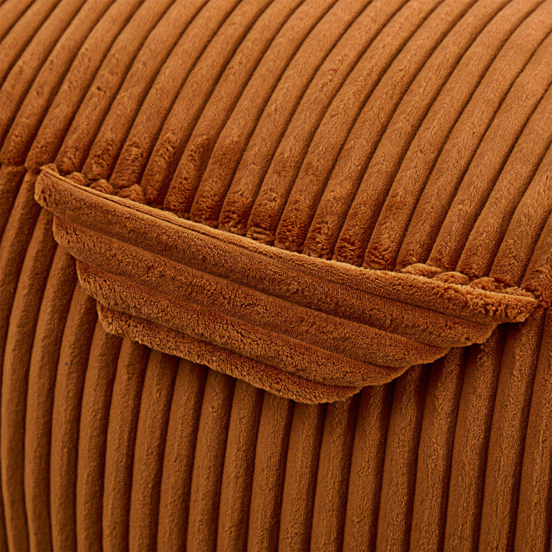 Fauteuil à billes avec repose-pieds, Orange