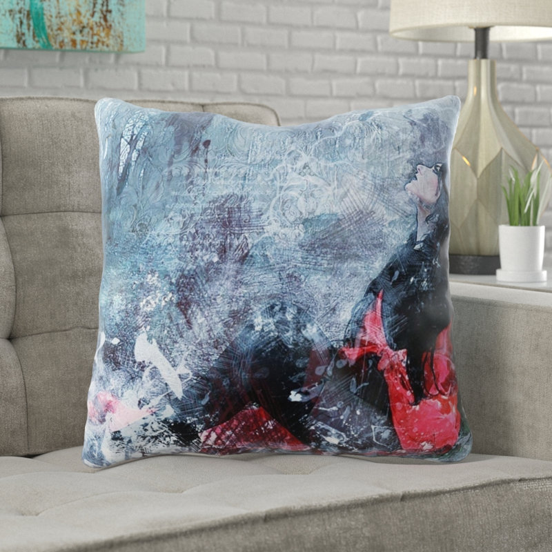 Coussin de fille fille Fredela, Microsuède, Intérieur