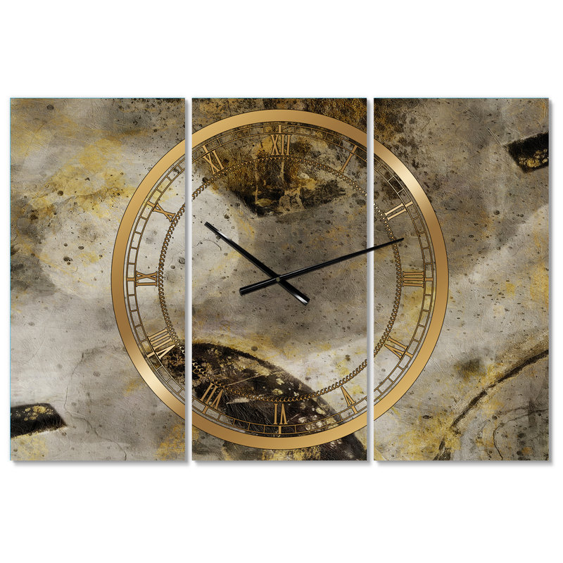 Glam Gold Desert Neutral I - Horloge murale moderne