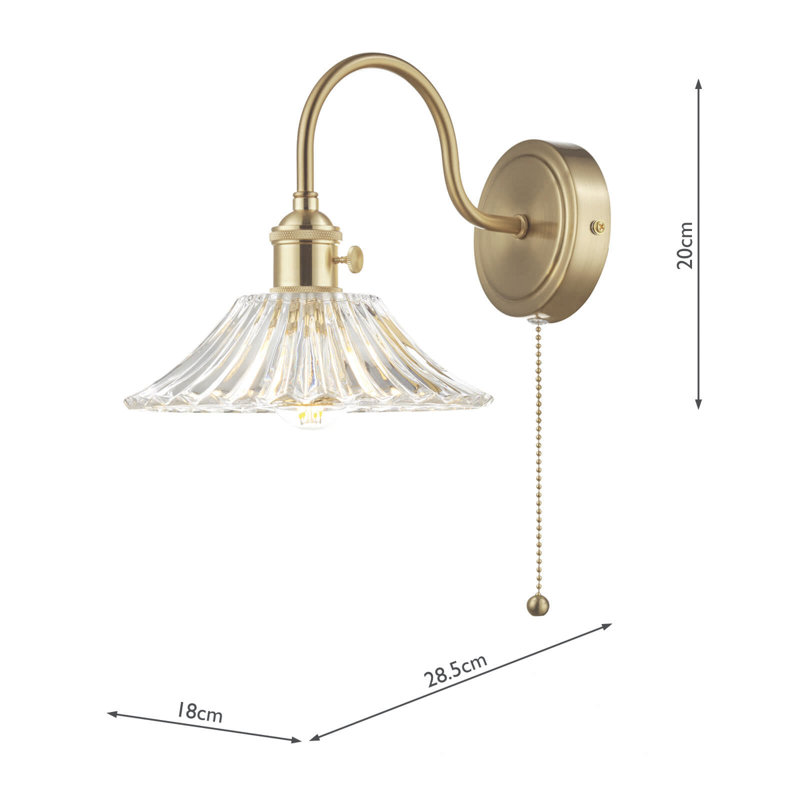 Wall Light, Natural Brass