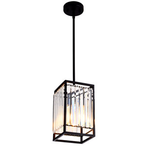 Hydea 1 - Light Unique Square Pendant with Wought Iron Accents