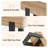 63" Solid Wood Entryway Bench