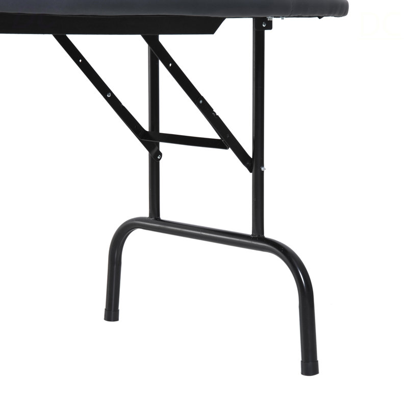 Table de poker pliable Soozier, table de Blackjack 72 "pour 7 joueurs avec porte-jetons, feutre bleu