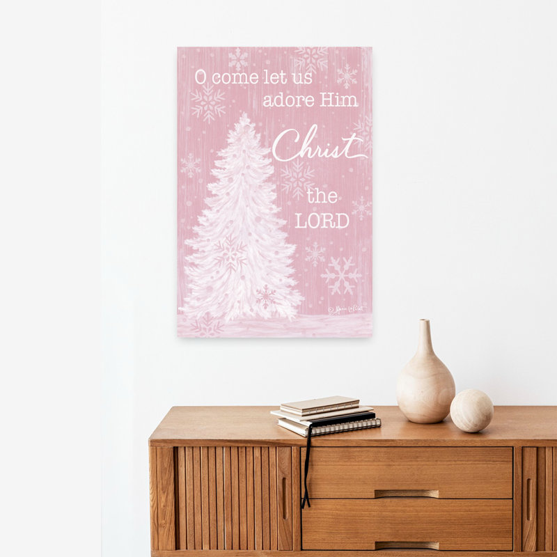 Let Us Adore Him Abstract Contemporary Winter Landscape Wall Art Print, 60.96cm H x 40.64cm W