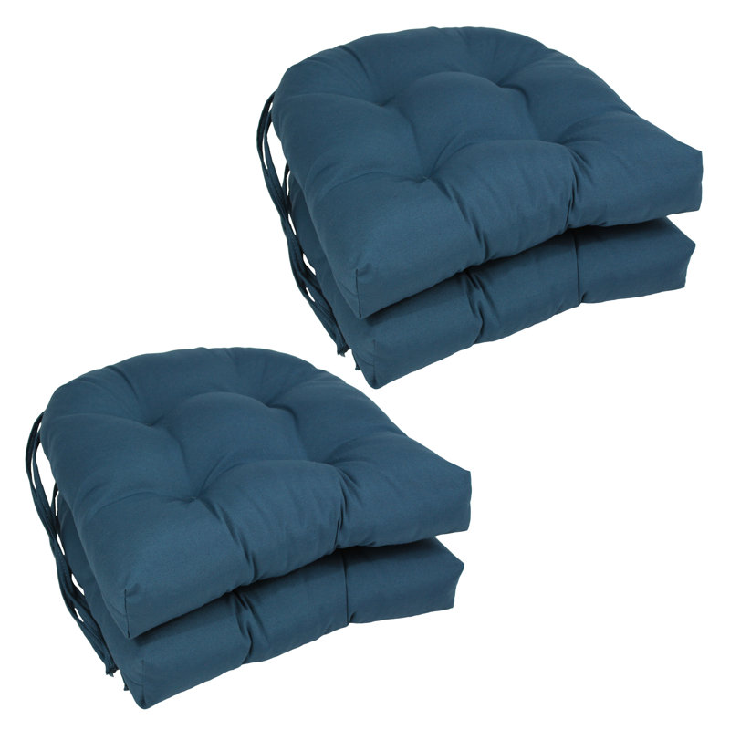 Outdoor 3.5'' Dining Chair Seat Cushion, Indigo