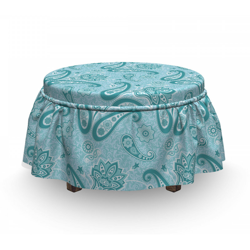 Housse pour repose-pieds hippie fleurs