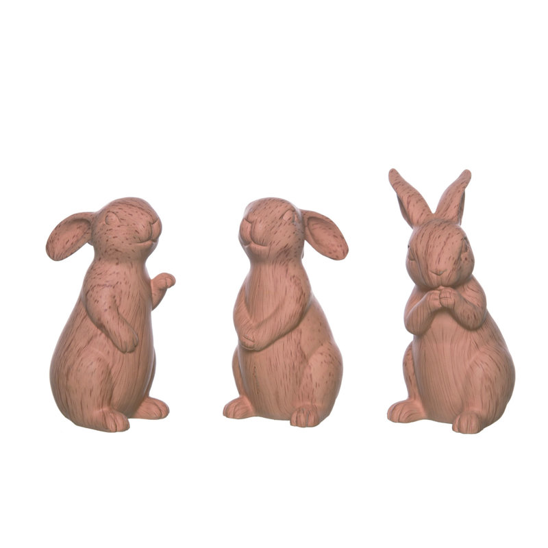  Petit ensemble de 3 figurines de Pâques en résine sculptées