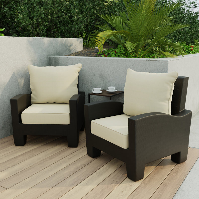 24" x 26.5" Outdoor Deep Seat Chair Cushion Set with Welt, Canvas Antique Beige