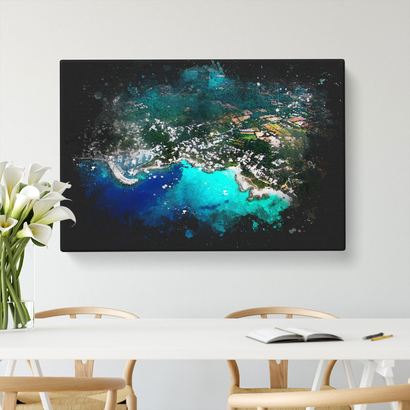 Over Mallorca In Spain - Wrapped Canvas Print, 50cm H x 76cm W x 3cm D