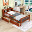 Lit simple avec tiroirs et tablettes de rangement-262780919