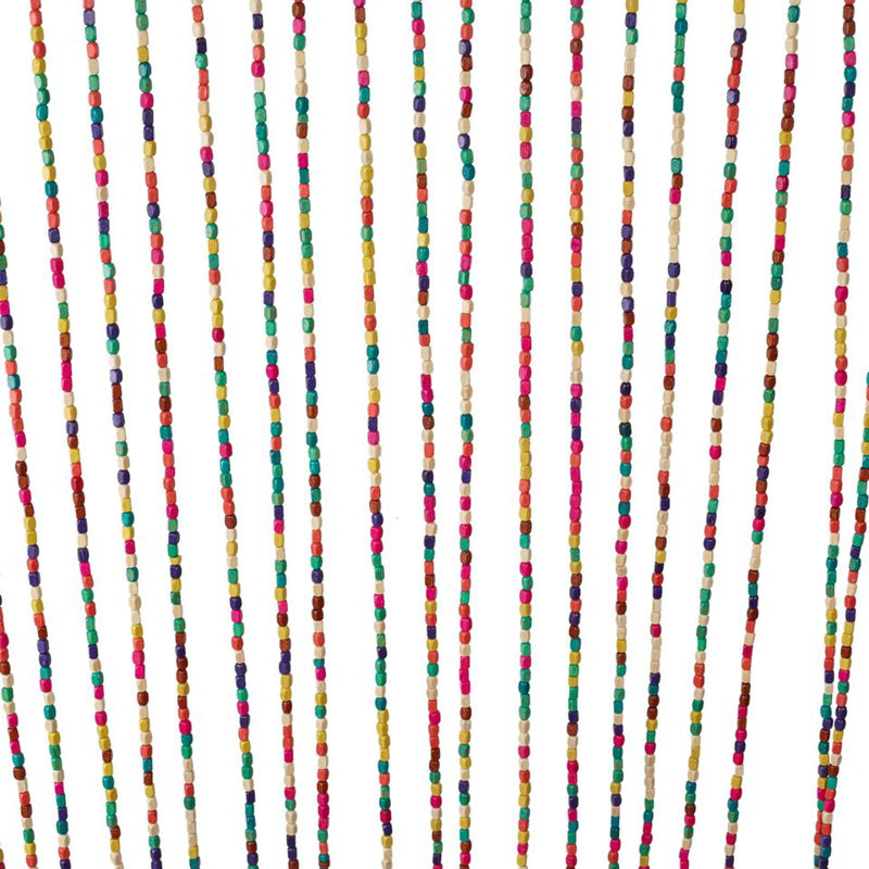 Tamalenus Beaded Semi Sheer Single Curtain Panel