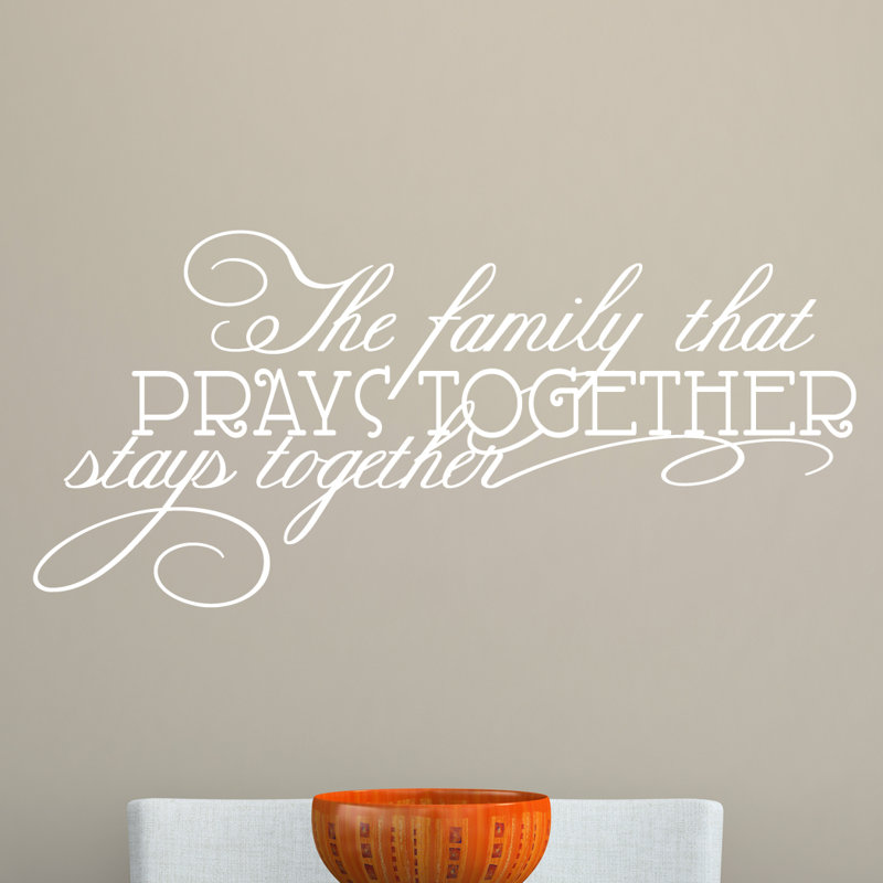 Décalcomanie murale the family qui prays ensemble, Blanc