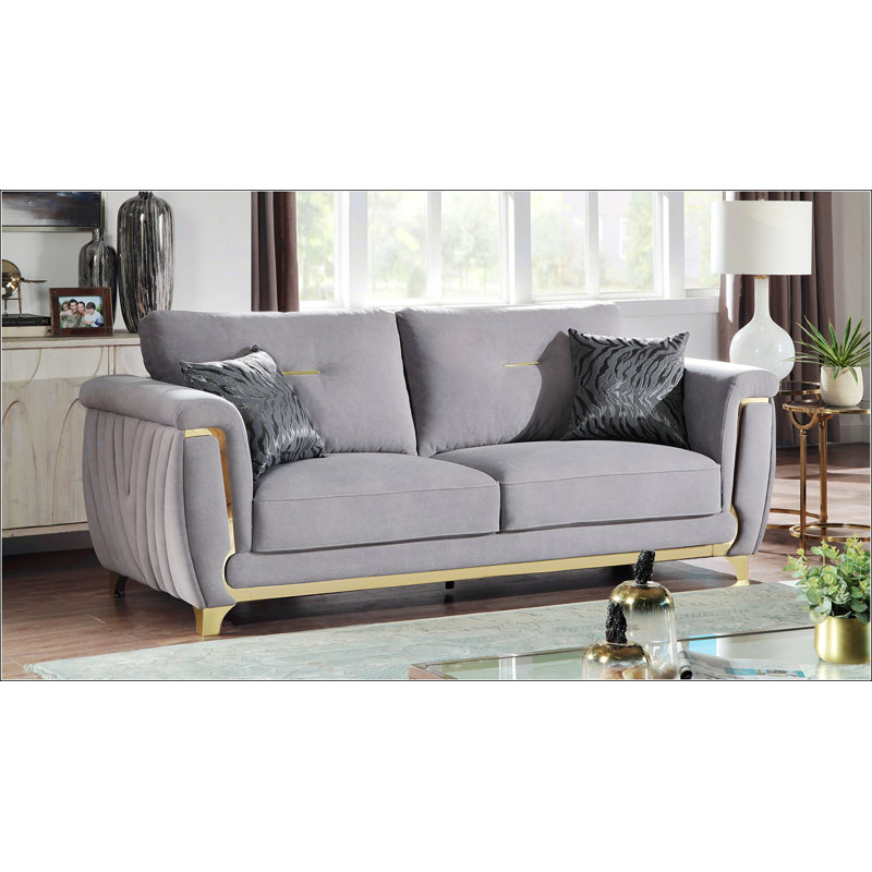Canapé de style contemporain, Gris