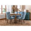 Chaises de salle à manger rembourrées bleues 2 pièces avec tissu en velours, pieds en bois massif, dossier haut, paire de chaises de style américain moderne, velours, base, expérience d'assise confortable, moderne, Sw8809lb-2132126062-2132126061