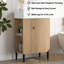 Meuble-lavabo à motif ondulé avec lavabo en céramique et rangement latéral-715047368