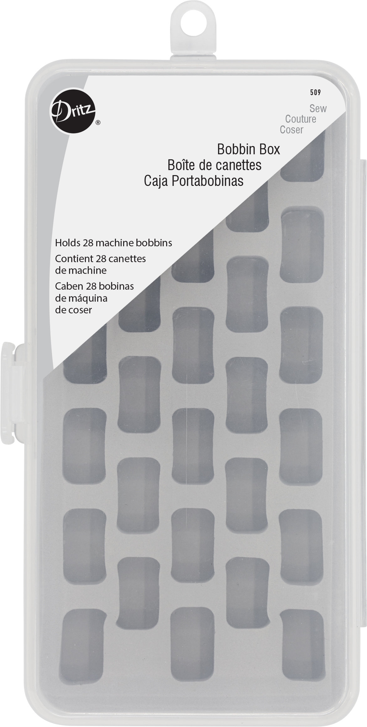 Boîte De Rangement étanche Pour Canettes De Fil - 28 Bobines, Fermeture Solide