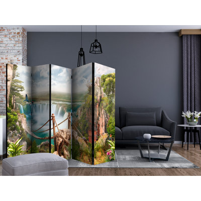 225cm W x 172cm H 5 - Panel  One Sided Room Divider Folding Room Divider