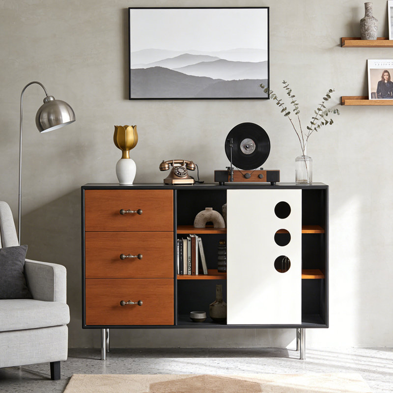 Retro Multi-functional Decorative Storage Cabinet, 31.49" H x 39.37" W x 13.77" D