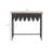 Deitra Rustic Farmhouse Metal Console Table with Solid Wood Top-360778799