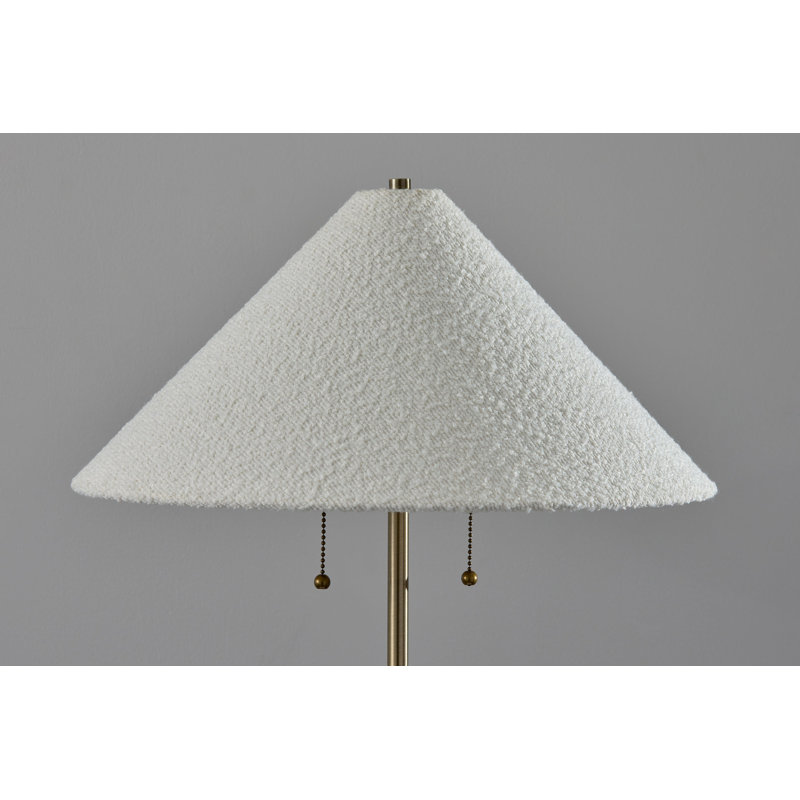 Waylon Floor Lamp, White, White