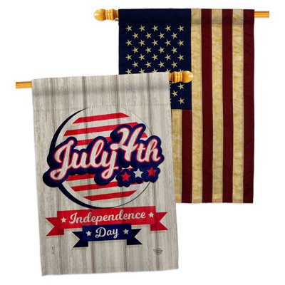 Drapeau de la maison en polyester 28 po x 40 po Independence Freedom