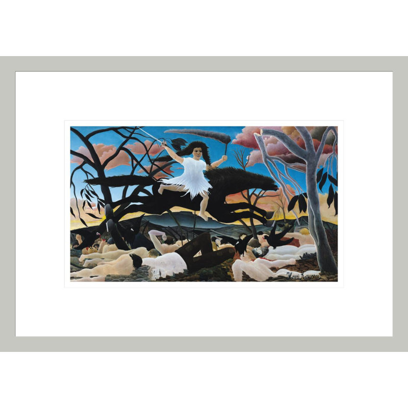«War or the Ride of Discord» par Henri Rousseau, impression giclée sur cadre, 12.15" H x 16.75" W