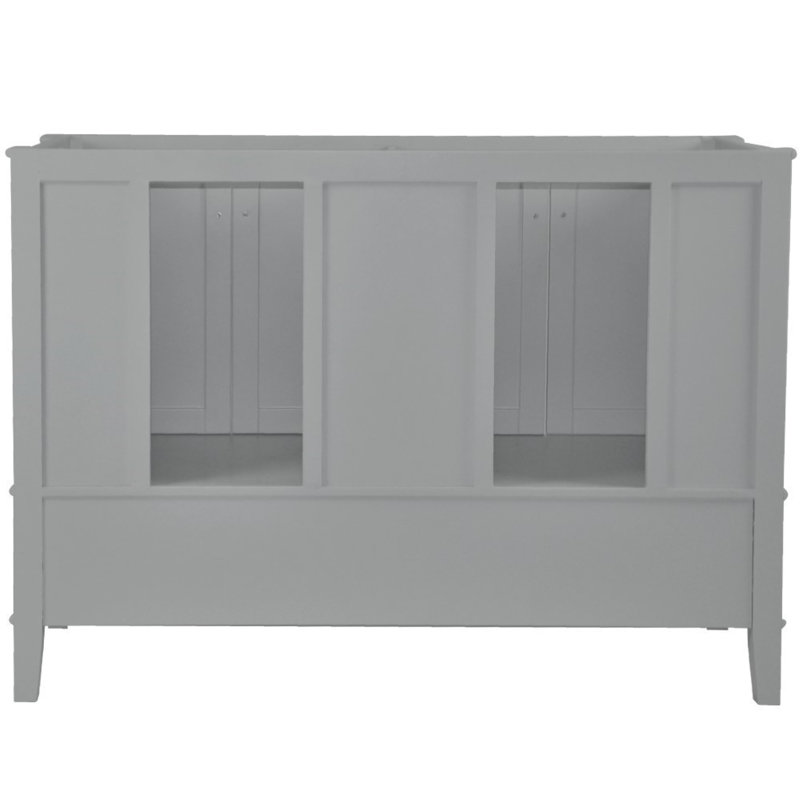 Akshayan 49” Double Vanity With Quartz Top, Light Gray