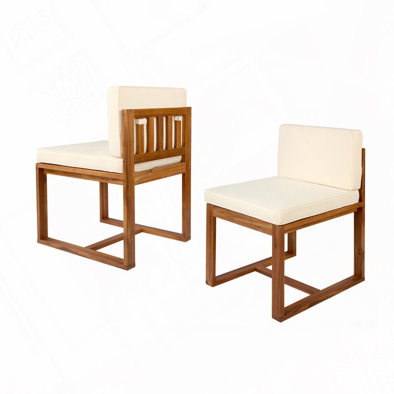 Chaises d'extérieur en bois d'acacia