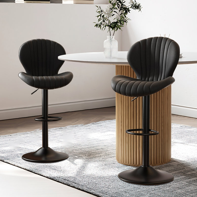 Tabouret de comptoir Salem, Noir, 2