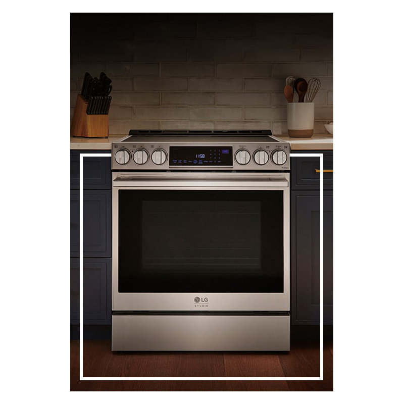 30" 6.3 cu. ft. Smart Slide-in Electric Range with Convection Oven, Stainless Steel