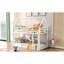 Lit superposé White House avec construction en métal, encastré - Option de repos polyvalente pour lit simple sur blanc, Space Solution