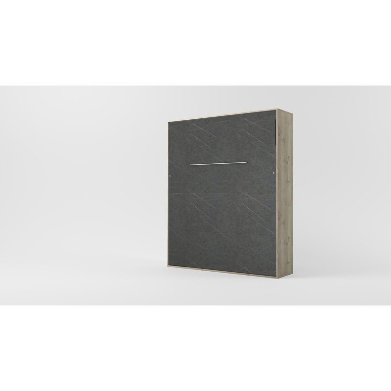 Rechell Murphy Bed, Kharkiv Oak/Sophisticated Grey Rock, European Kingsize (160 x 200cm)