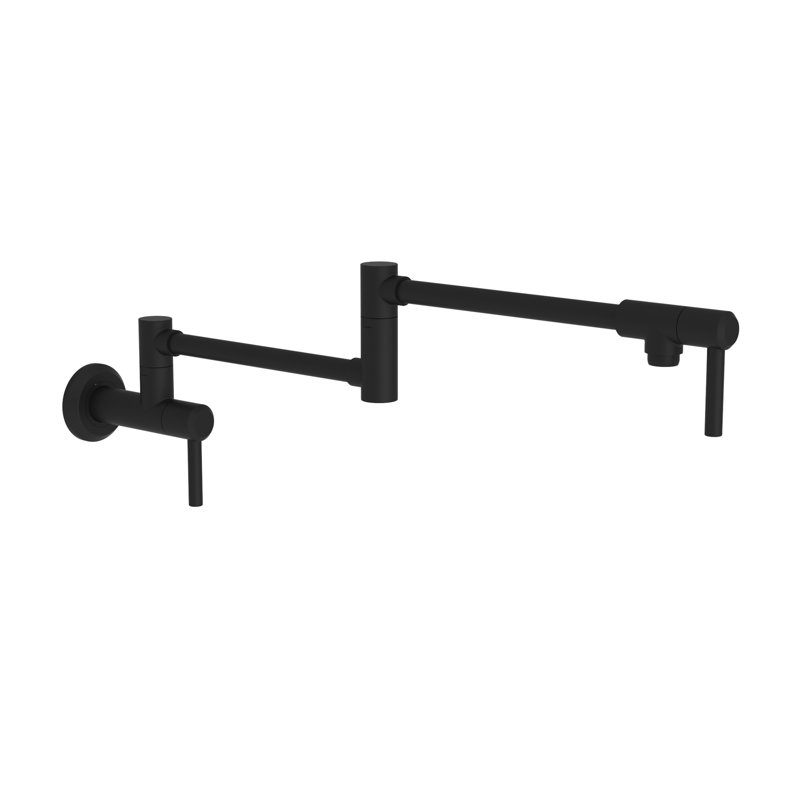 Jeter Wall Mount Pot Filler, Flat Black