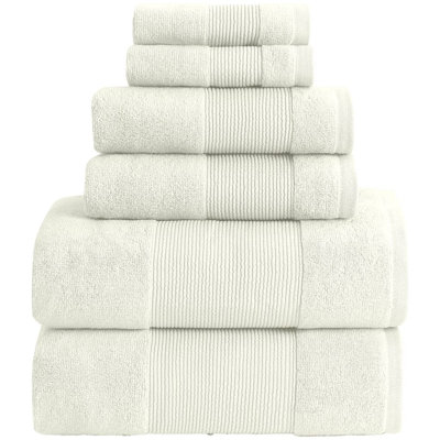 6-Piece Zero-Twist Cotton Towel Set
