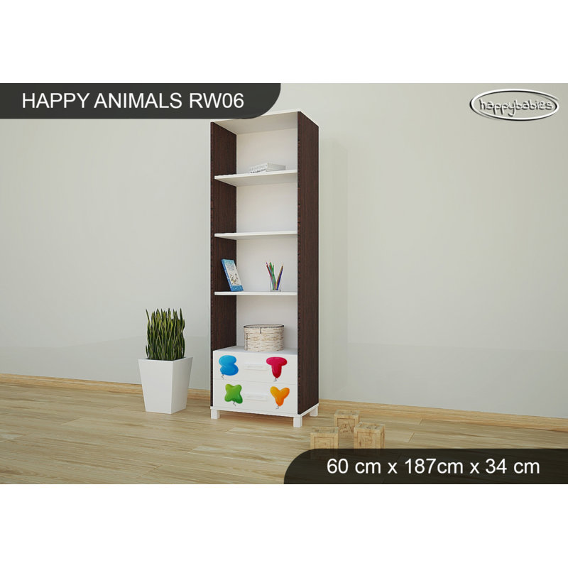 187 cm H X 60 cm W Kids Book Display, Wenge Chestnut