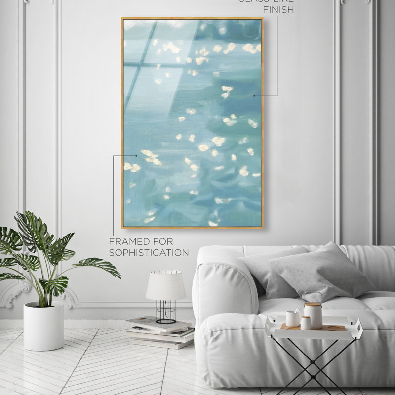 Lights on the Water I High-Gloss Frameless Acrylic Glass Wall Art Abstract Print by Oliver Gal, Ready to Hang, 10 x 15