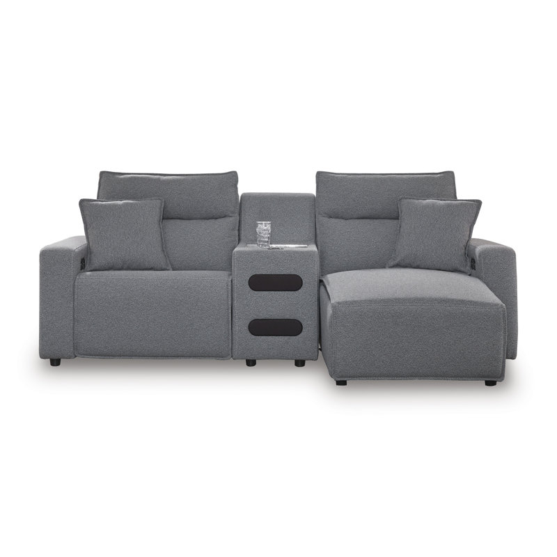 Canapé modulaire inclinable électrique avec méridienne 3 pièces Modmax