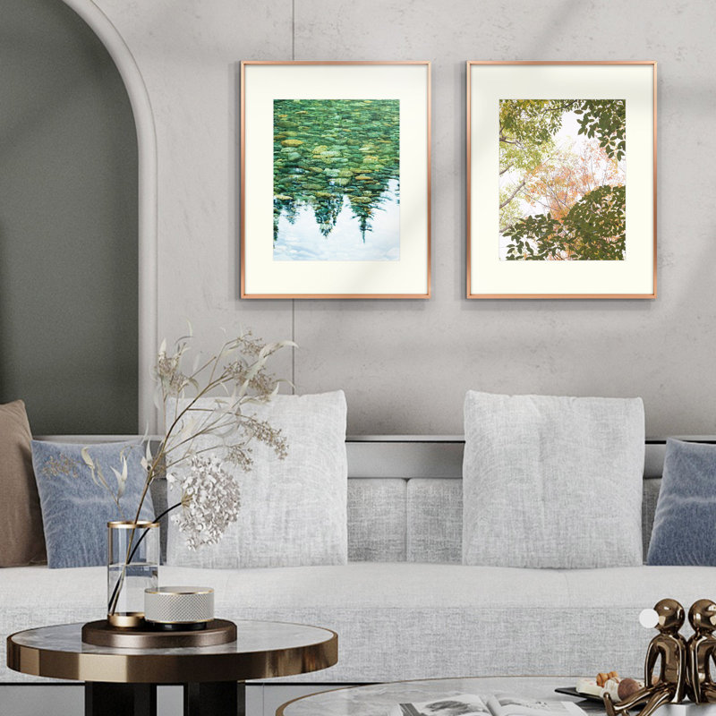 2 Piece Matte Gallery Wall Frame Set, Multi Photo Frames Collage, for Wall or Table Top Display, Rose Gold, 16" x 20"