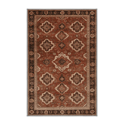 Machine Washable Persian Brown Area Rug