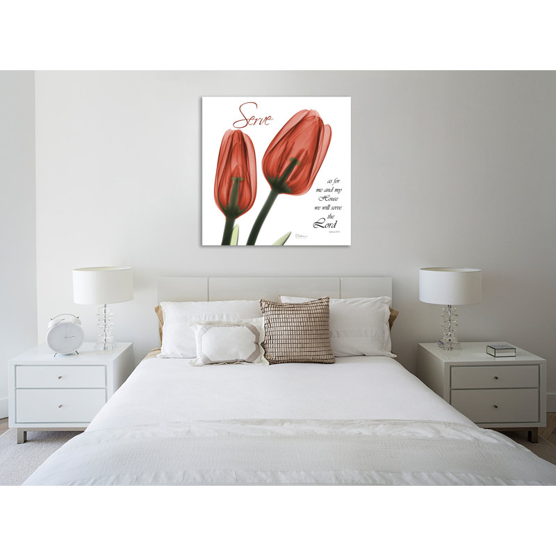 «House Tulips», toile tendue par Albert Koetsier, H 12 po x l 12 po x P 1,5 po