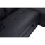 Canapé-lit modulaire en tissu de PVC noir l 84,5 po avec chargeur USB, porte-gobelets, accoudoirs de rangement