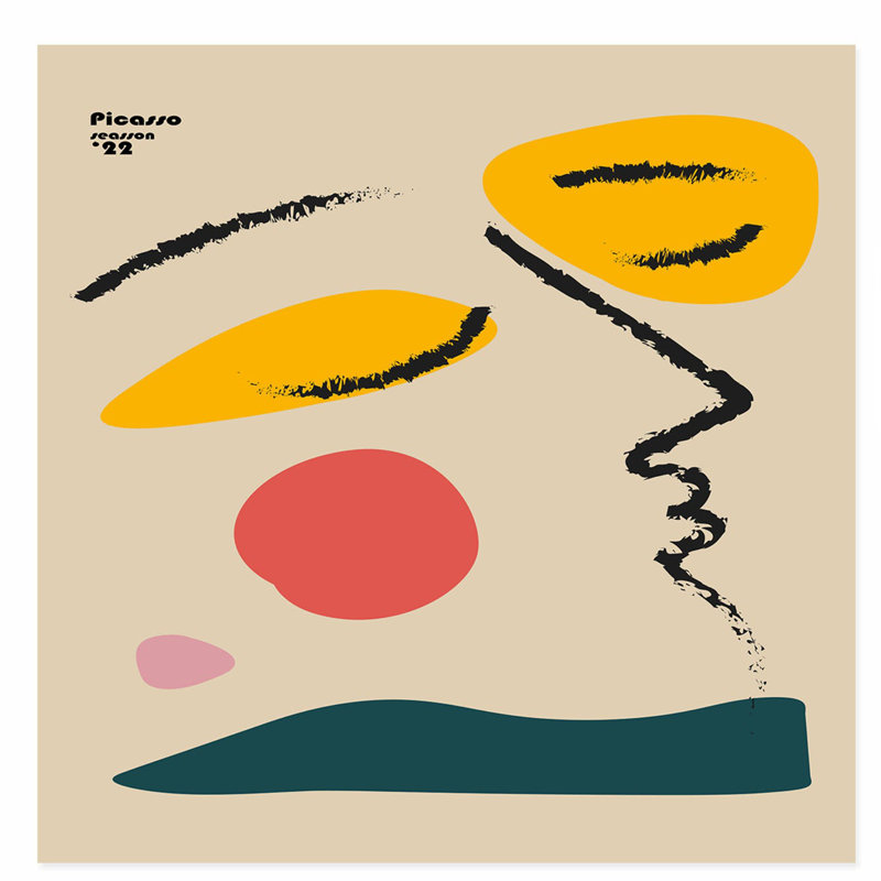 «Abstract Picasso Face II», reproduction d'art moderne sans cadre, H 12 po x l 12 po