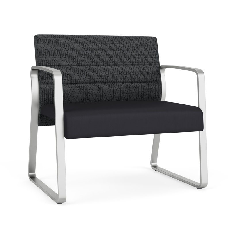Chaise bariatique Waterfall, Argent, Dossier - Ciel minuit Adler / Siège - PP bleu imp