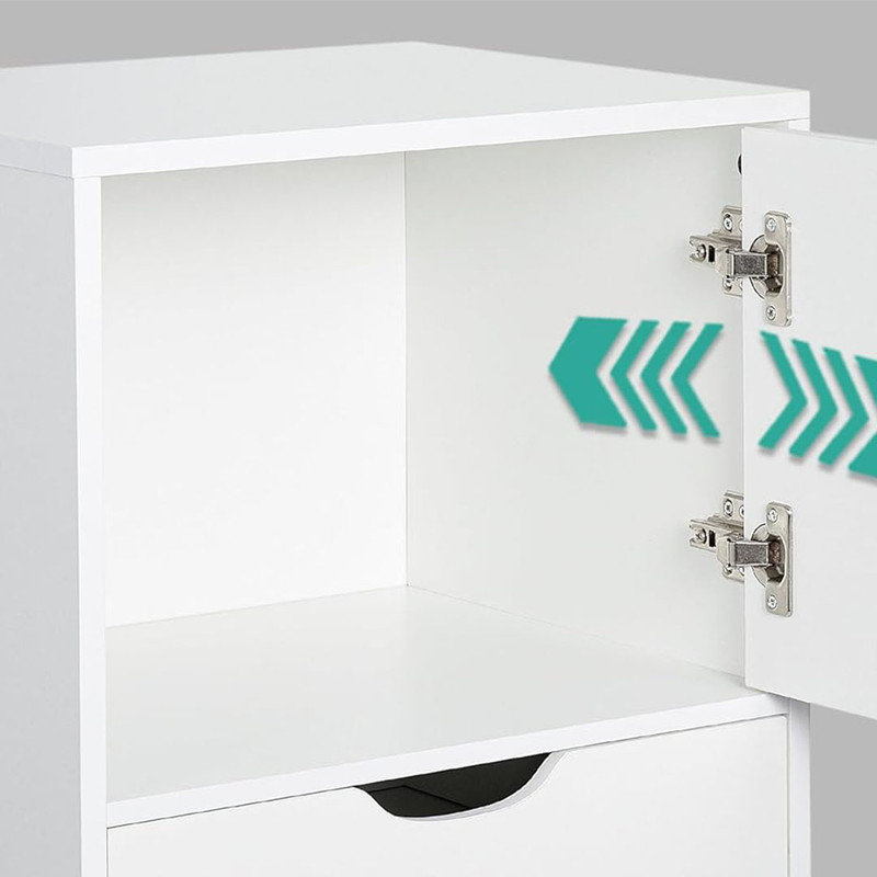 Home 6-Drawer Office Storage File Cabinet on Wheels, Mobile Under Desk Filing Drawer, Craft Storage Organization, White