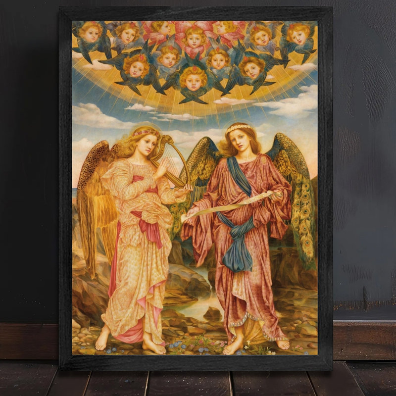 Reproduction d'art encadrée pour décoration intérieure moderne Archangel Angels Raphael Dey, H 11 po x l 9 po