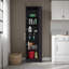 Armoire de rangement utilitaire Fairfield avec tablette à 6 niveaux et crochets à balai, idéale pour un rangement organisé et efficace