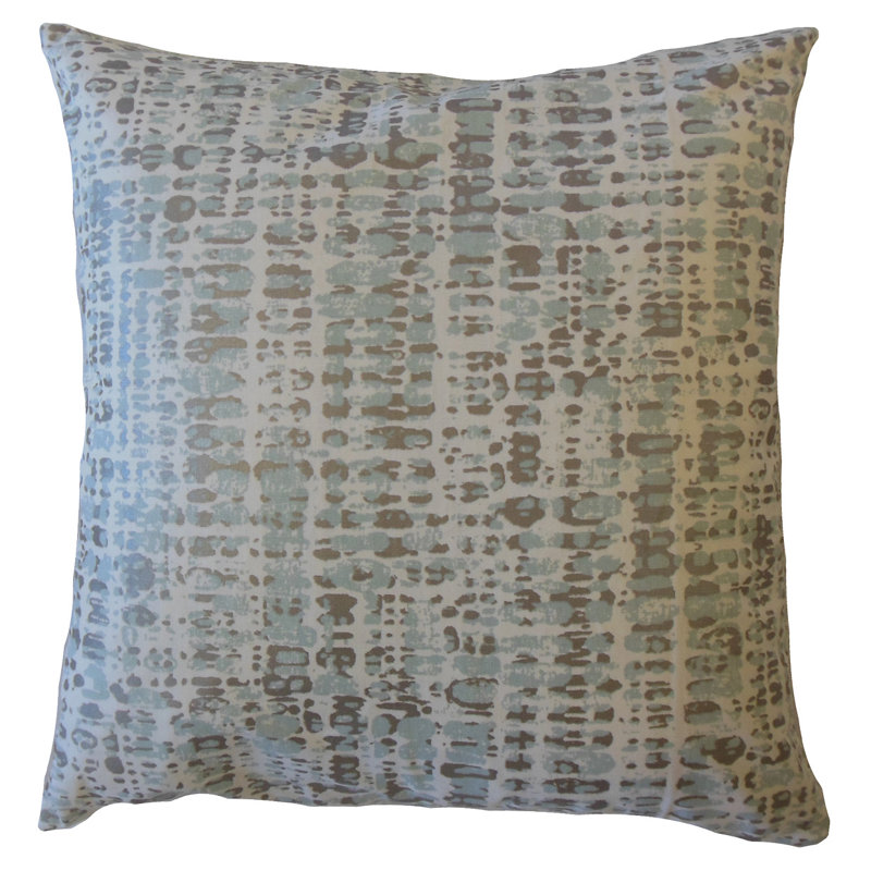 Coussin en coton Quanda, 12 po x 18 po, Turquoise