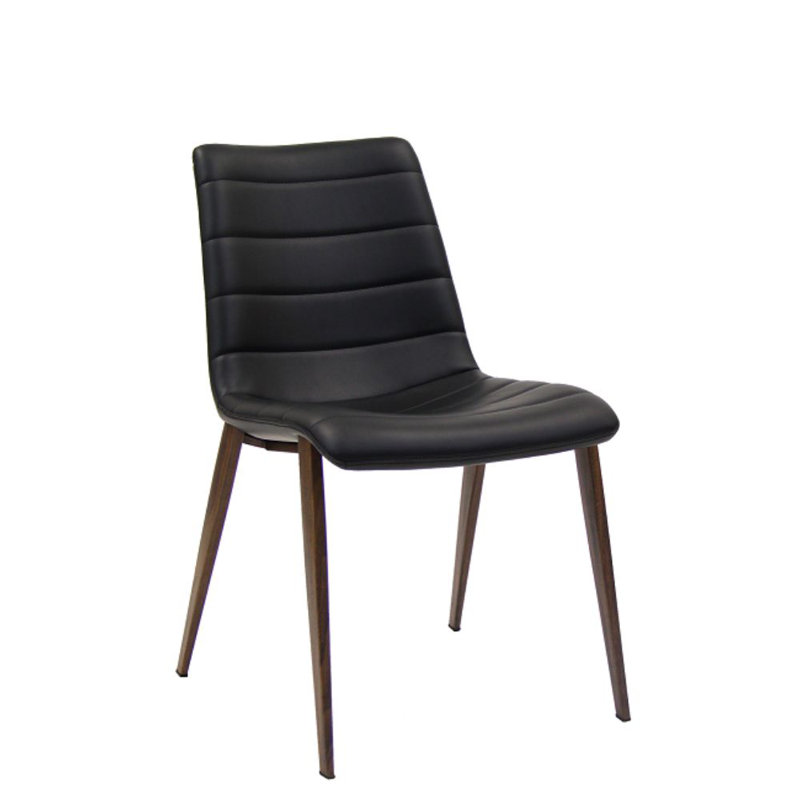 Tufted Side Chair in Black